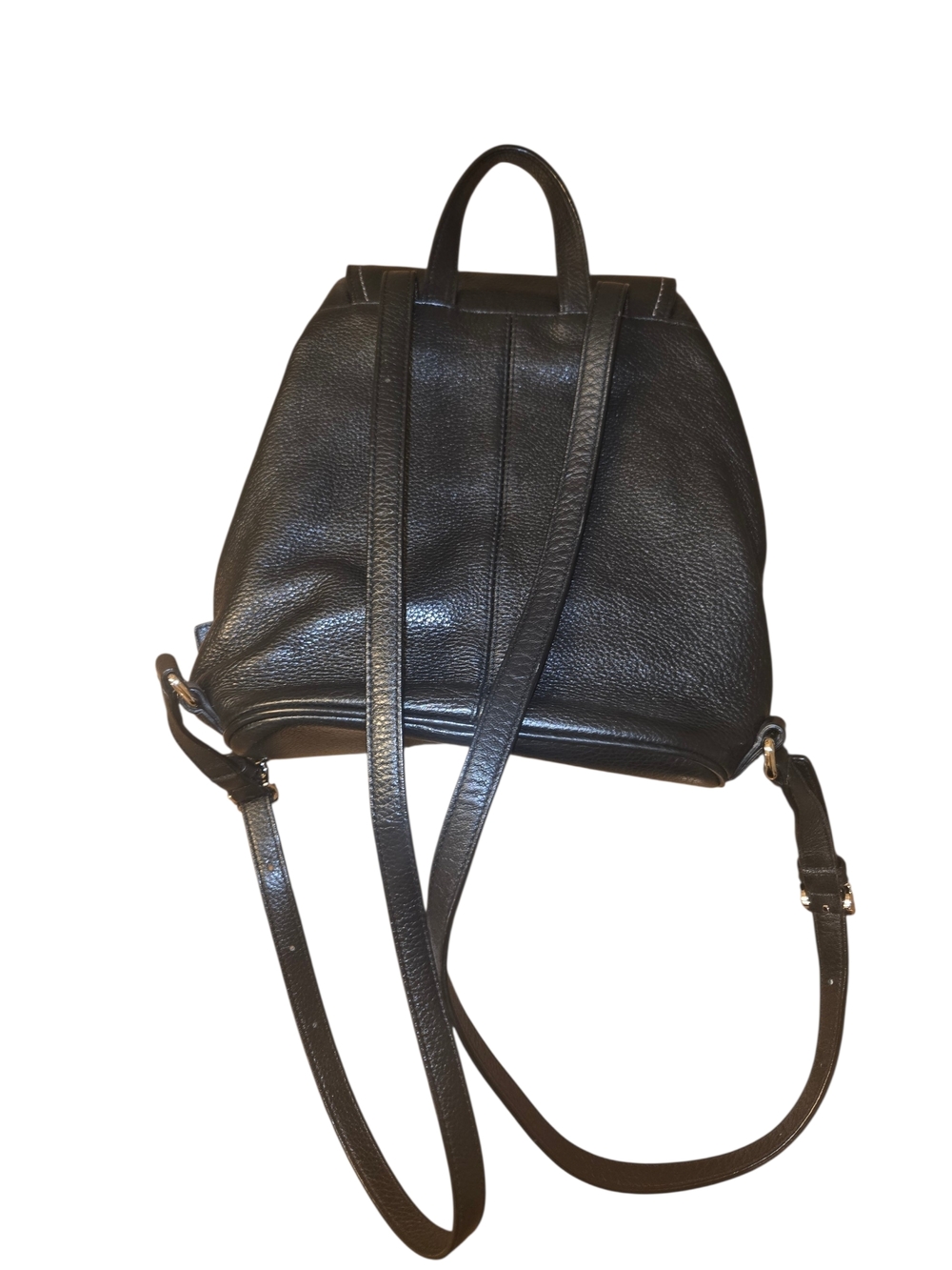 Coach Black Pebbled Leather Drawstring Backpack - Picture 2 of 5
